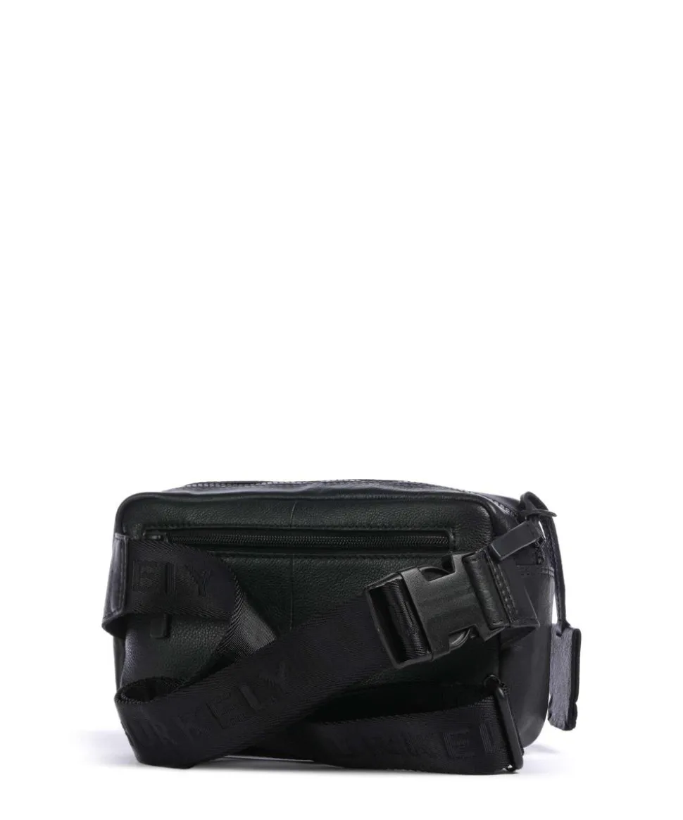 Minimal Mason Umhängetasche genarbtes Leder schwarz