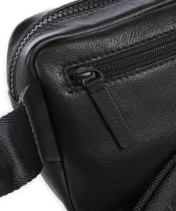 Minimal Mason Umhängetasche genarbtes Leder schwarz