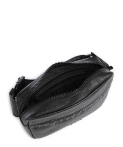 Minimal Mason Umhängetasche genarbtes Leder schwarz