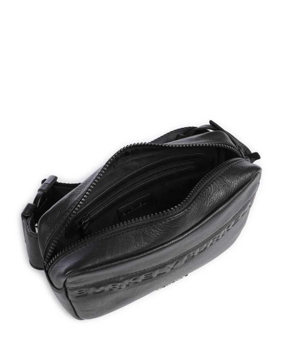 Minimal Mason Umhängetasche genarbtes Leder schwarz