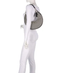 Mirema Schultertasche Lederimitat schwarz/weiß