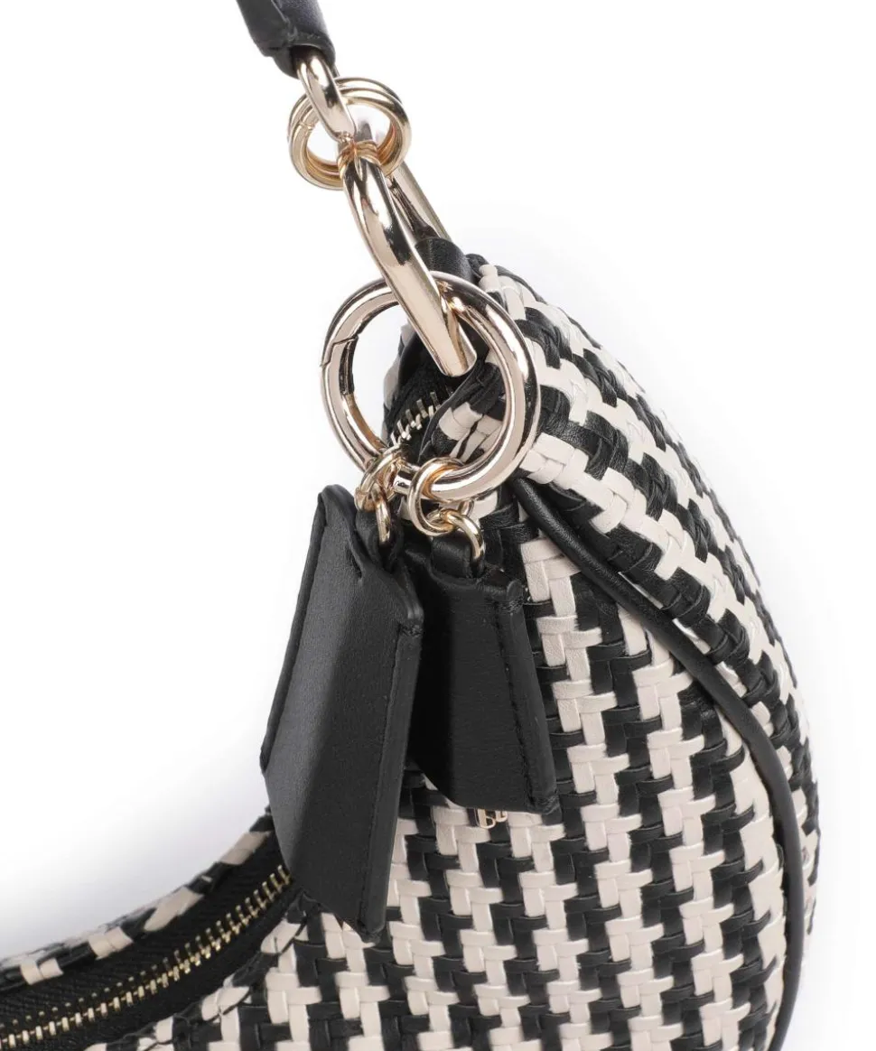 Mirema Schultertasche Lederimitat schwarz/weiß