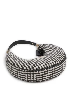 Mirema Schultertasche Lederimitat schwarz/weiß