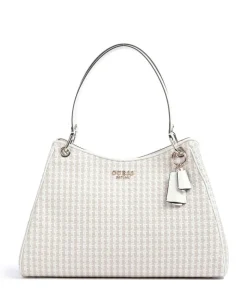 Mirema Shopper Lederimitat beige/weiß