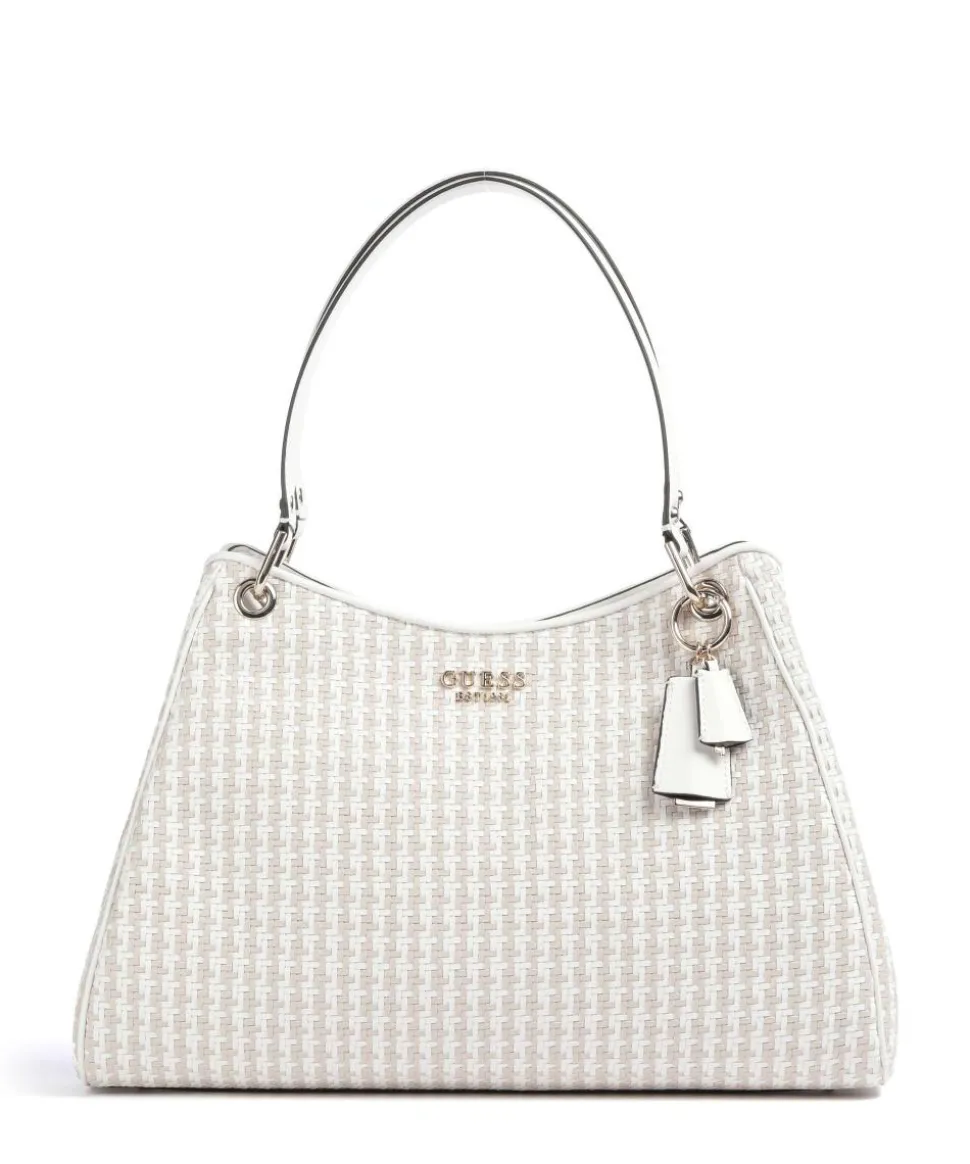 Mirema Shopper Lederimitat beige/weiß