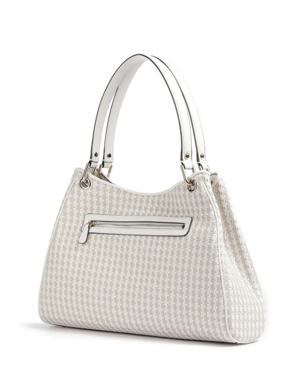 Mirema Shopper Lederimitat beige/weiß