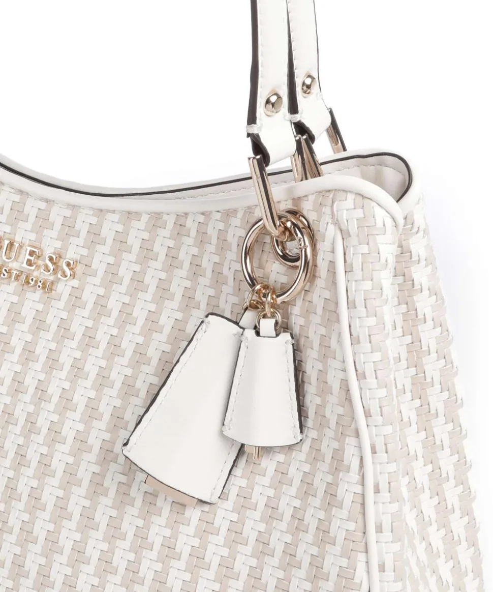 Mirema Shopper Lederimitat beige/weiß