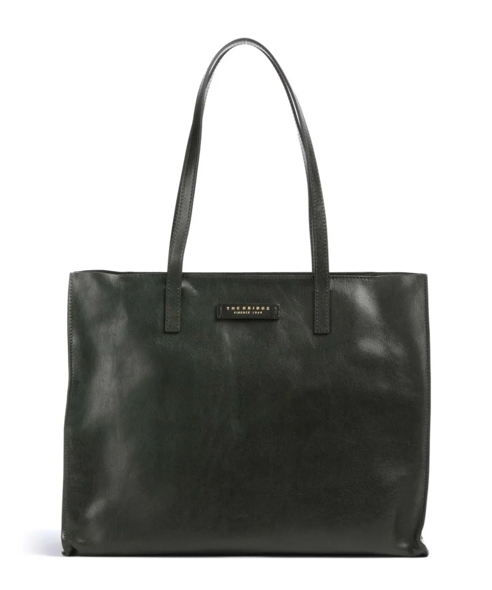 Mirra Shopper fein genarbtes Rindsleder dunkelgrün