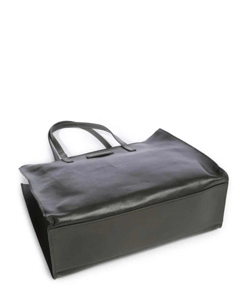 Mirra Shopper fein genarbtes Rindsleder dunkelgrün