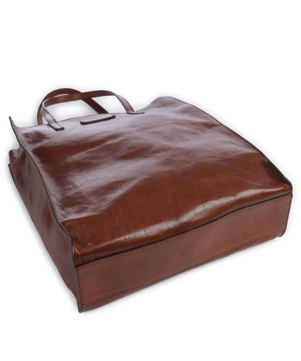 Mirra Shopper fein genarbtes Rindsleder braun