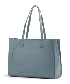 Mirra Shopper fein genarbtes Rindsleder blaugrau