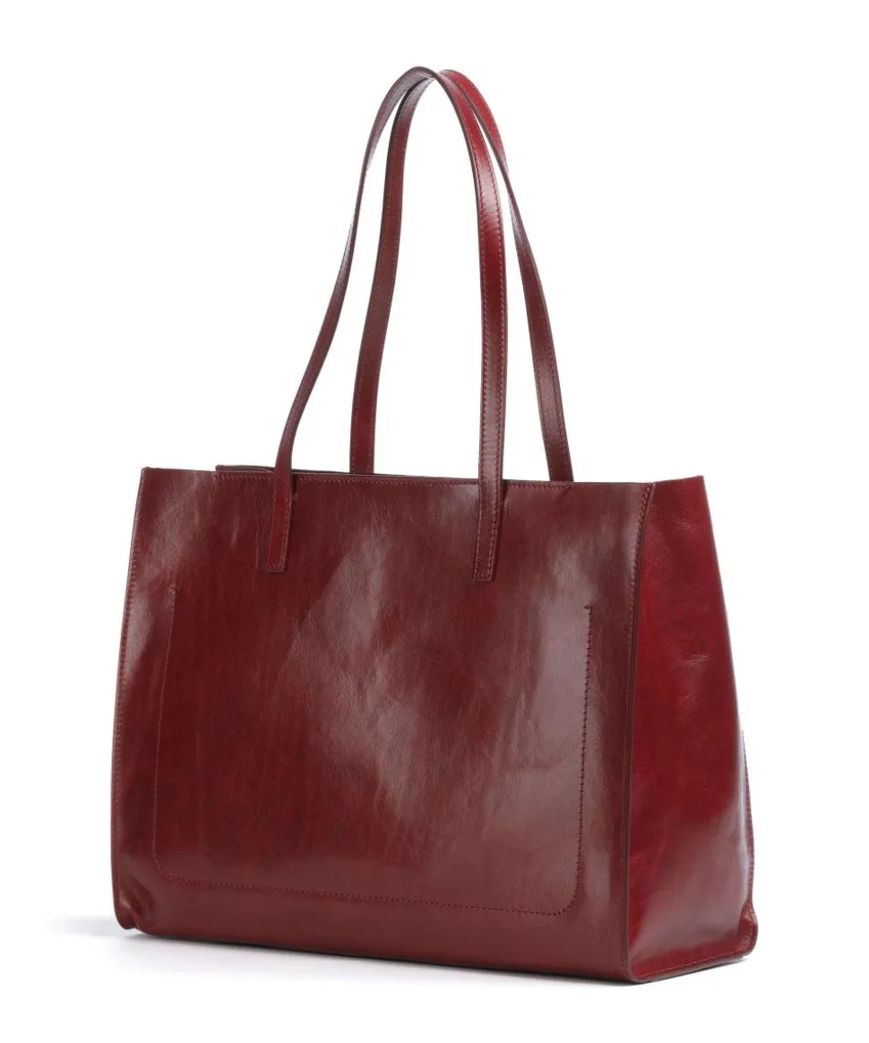 Mirra Shopper fein genarbtes Rindsleder dunkelrot