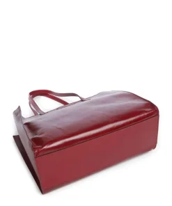 Mirra Shopper fein genarbtes Rindsleder dunkelrot