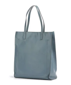 Mirra Shopper fein genarbtes Rindsleder blaugrau