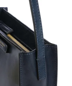 Mirra Umhängetasche fein genarbtes Rindsleder dunkelblau