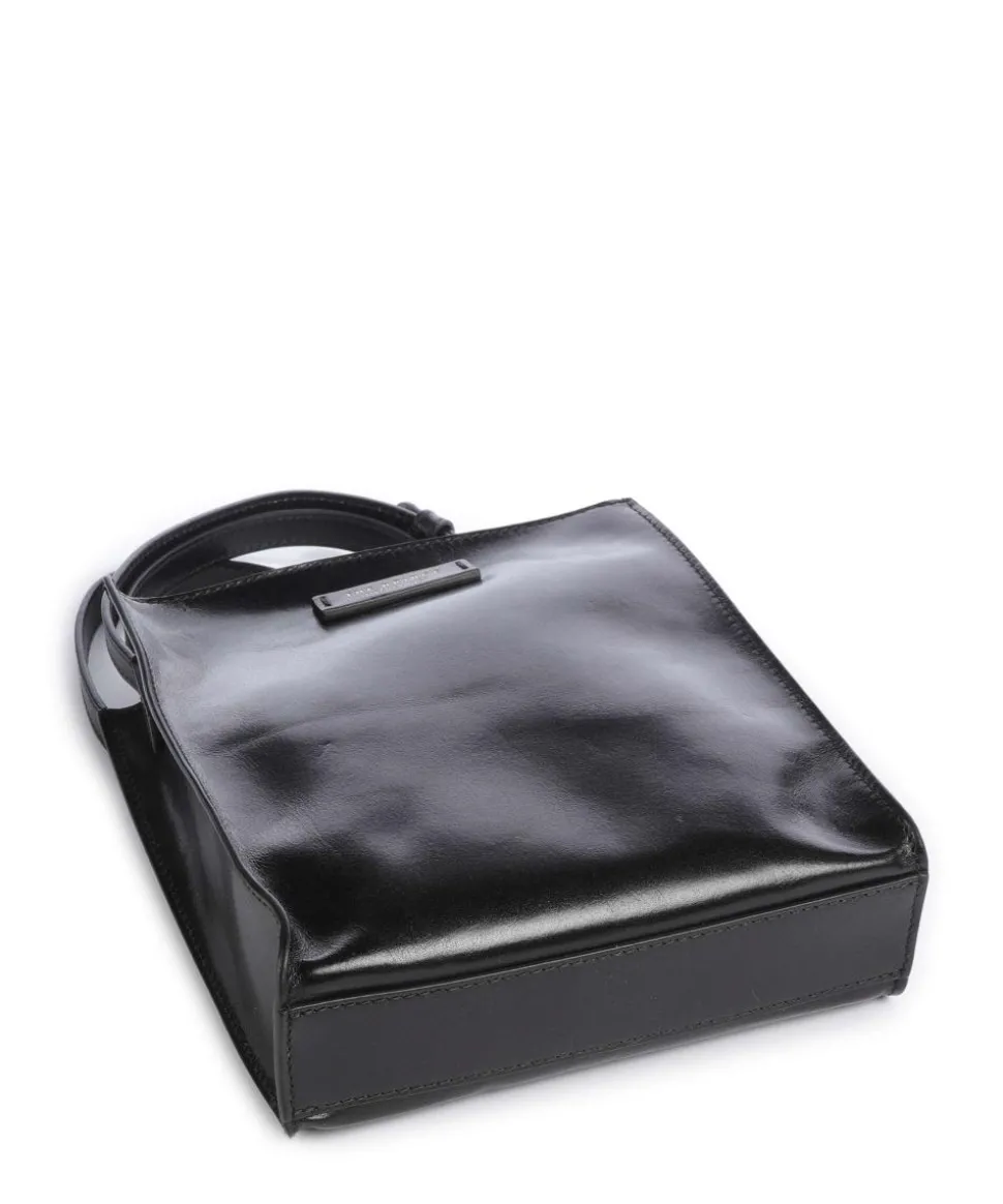 Mirra Umhängetasche fein genarbtes Rindsleder schwarz