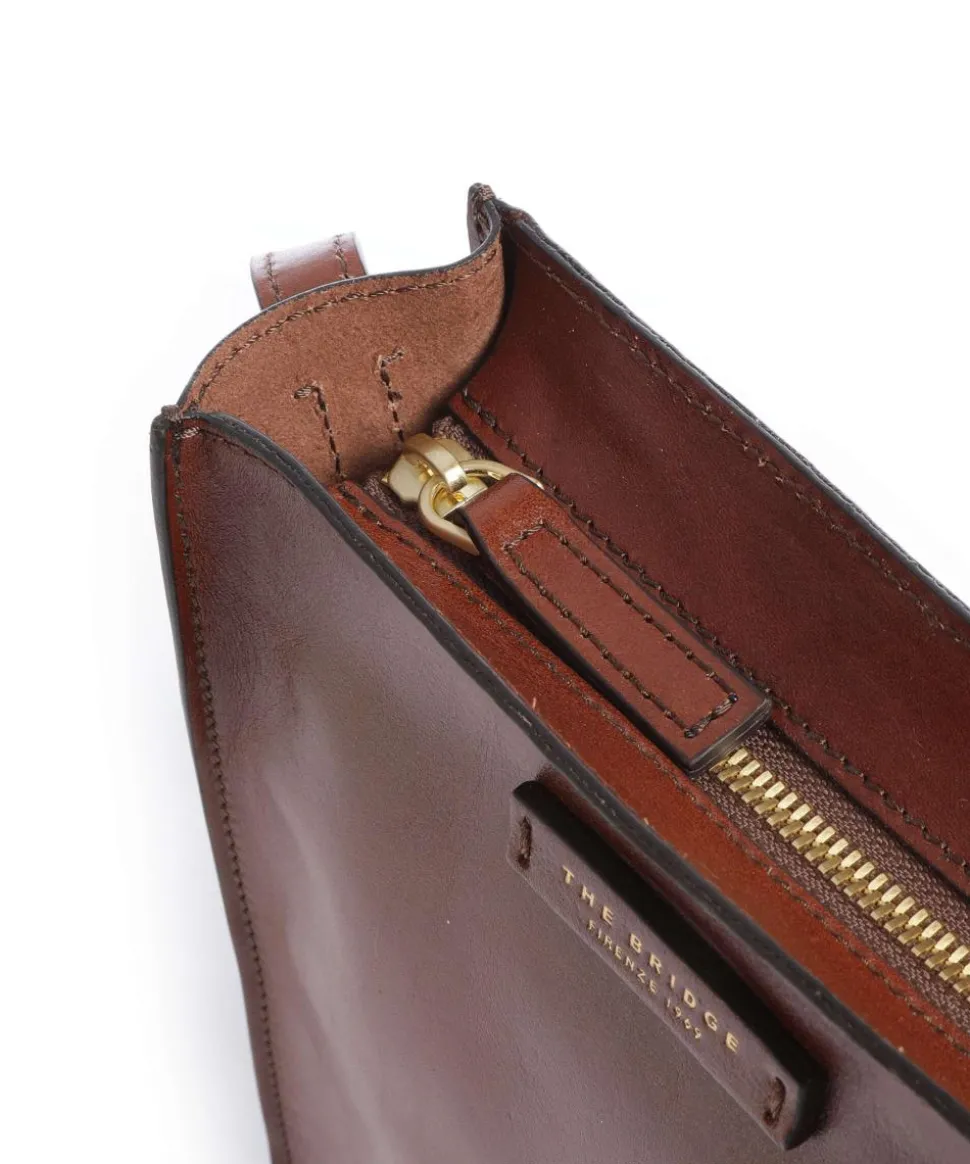 Mirra Umhängetasche fein genarbtes Rindsleder braun