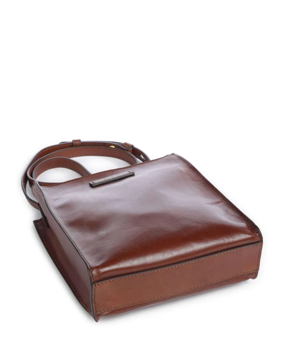 Mirra Umhängetasche fein genarbtes Rindsleder braun