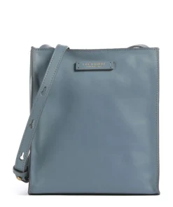 Mirra Umhängetasche fein genarbtes Rindsleder blaugrau