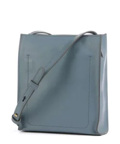 Mirra Umhängetasche fein genarbtes Rindsleder blaugrau
