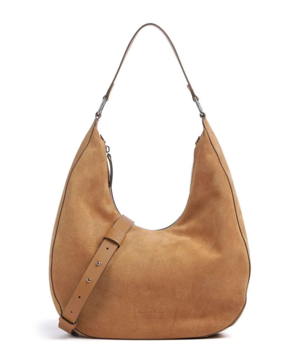 Mita M Beuteltasche aufgerautes Kalbsleder camel