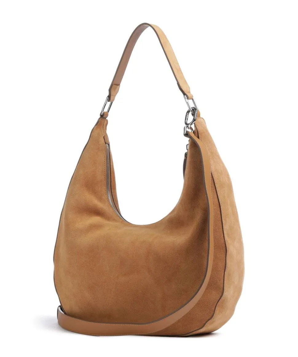 Mita M Beuteltasche aufgerautes Kalbsleder camel