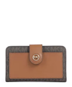 MK Charm Geldbörse Canvas dunkelbraun