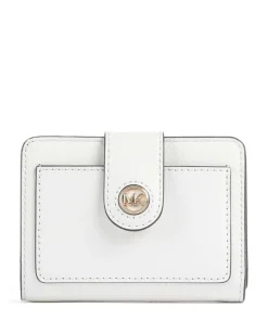 MK Charm Geldbörse genarbtes Rindsleder weiß