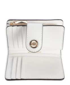 MK Charm Geldbörse genarbtes Rindsleder weiß