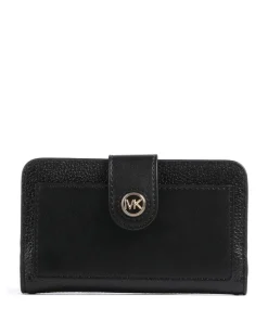 MK Charm Geldbörse genarbtes Rindsleder schwarz