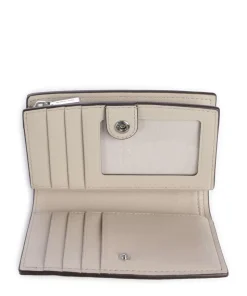 MK Charm Geldbörse genarbtes Leder sand