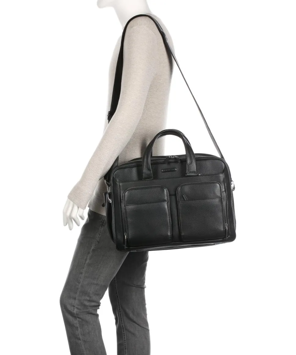 Modus Aktentasche 16″ genarbtes Rindsleder schwarz