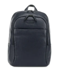 Modus Special Laptop-Rucksack 12″ genarbtes Rindsleder dunkelblau