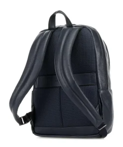 Modus Special Laptop-Rucksack 12″ genarbtes Rindsleder dunkelblau