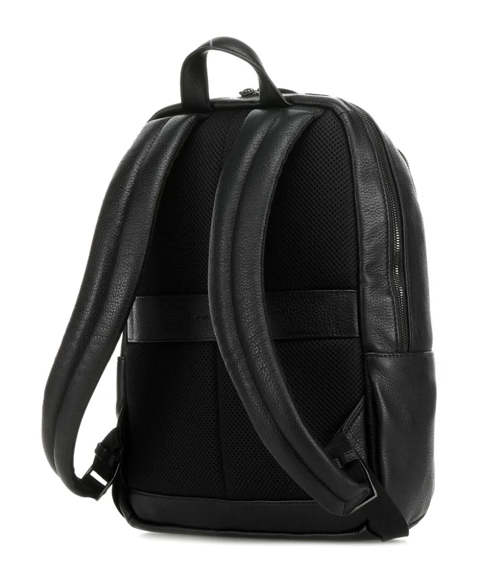 Modus Special Laptop-Rucksack 12″ genarbtes Rindsleder schwarz