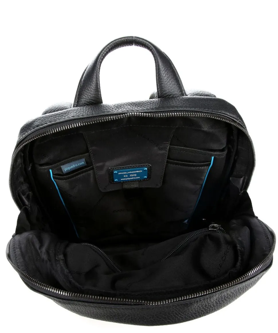 Modus Special Laptop-Rucksack 12″ genarbtes Rindsleder schwarz