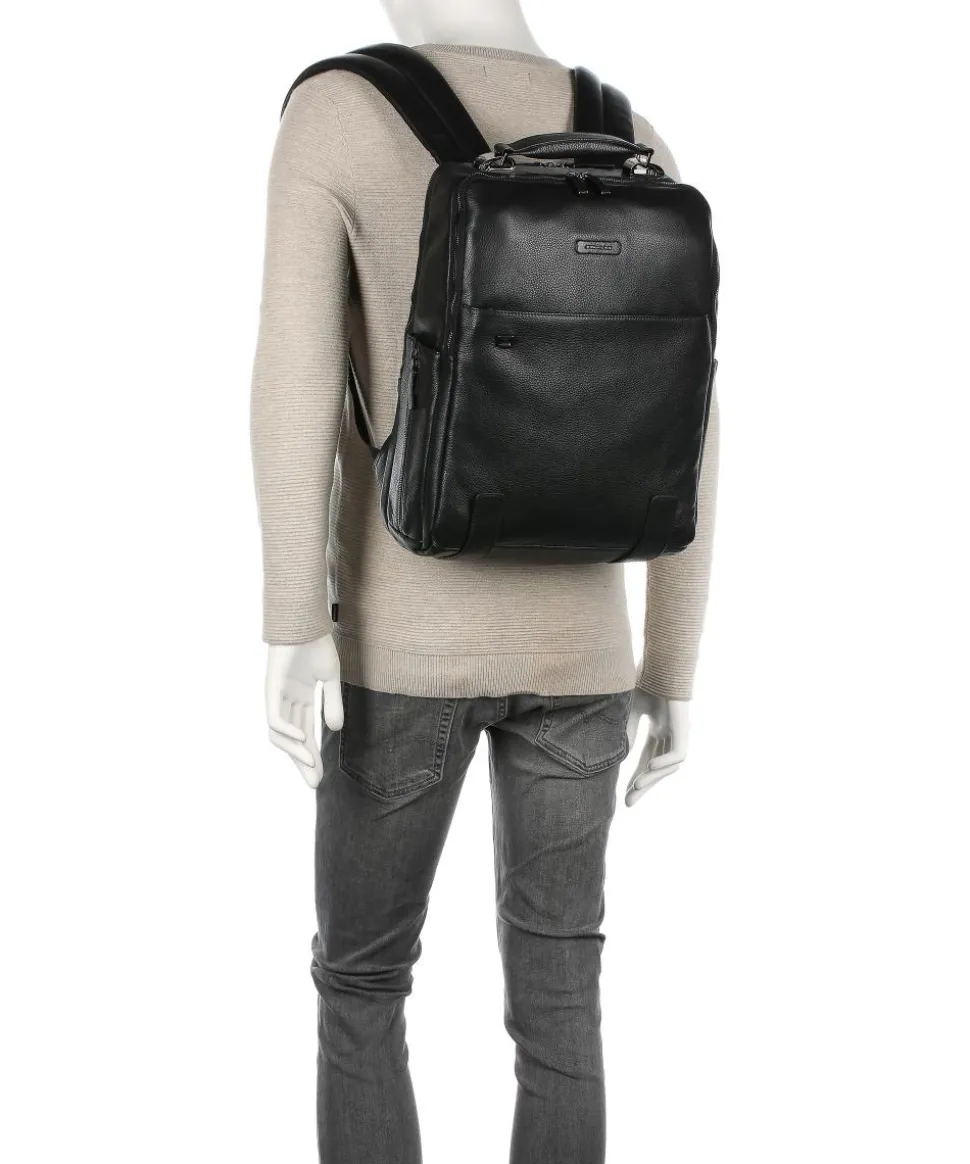 Modus Special RFID Laptop-Rucksack 15″ Leder schwarz