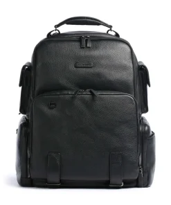 Modus Special RFID Laptop-Rucksack 14″ genarbtes Rindsleder schwarz