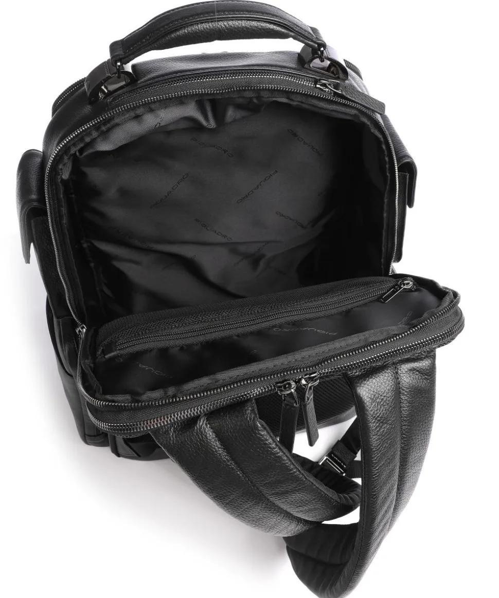 Modus Special RFID Laptop-Rucksack 14″ genarbtes Rindsleder schwarz