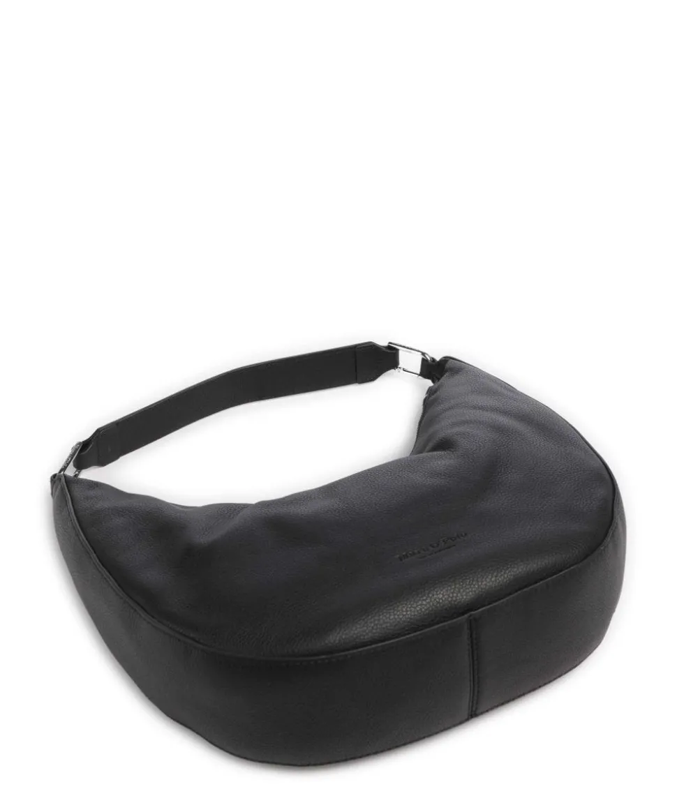 Moira S Beuteltasche genarbtes Rindsleder schwarz