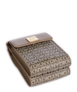 Mona Handytasche Lederimitat, fein genarbtes Rindsleder hellbraun