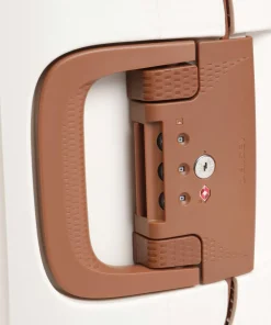 Moncey 4-Rollen Trolley weiß/braun 55 cm