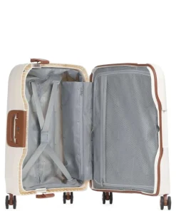 Moncey 4-Rollen Trolley weiß/braun 55 cm