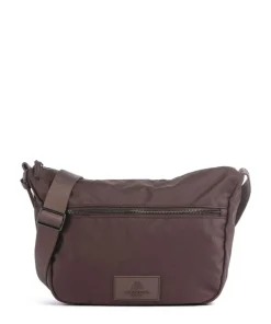 Mono Umhängetasche recyceltes Polyester dunkelbraun