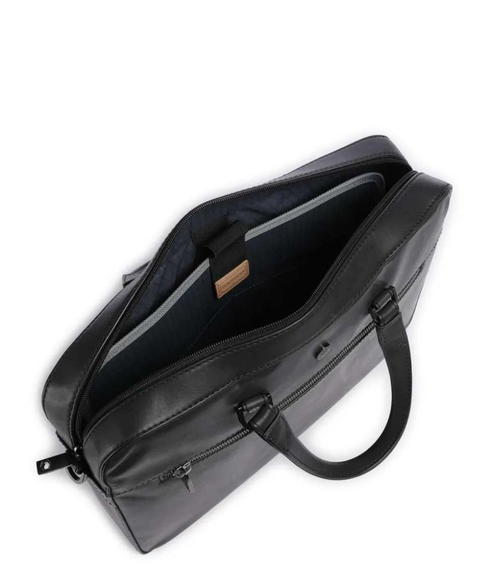 Montana Aktentasche 15″ fein genarbtes Rindsleder schwarz