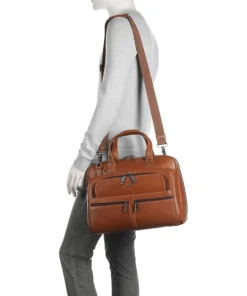 Montana Aktentasche 15″ fein genarbtes Rindsleder braun