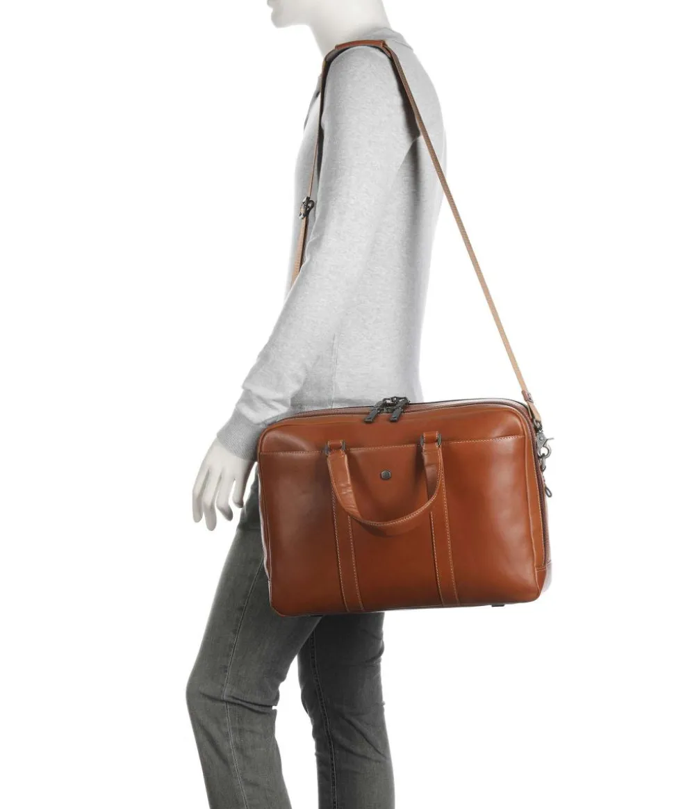 Montana Aktentasche 15″ fein genarbtes Rindsleder braun
