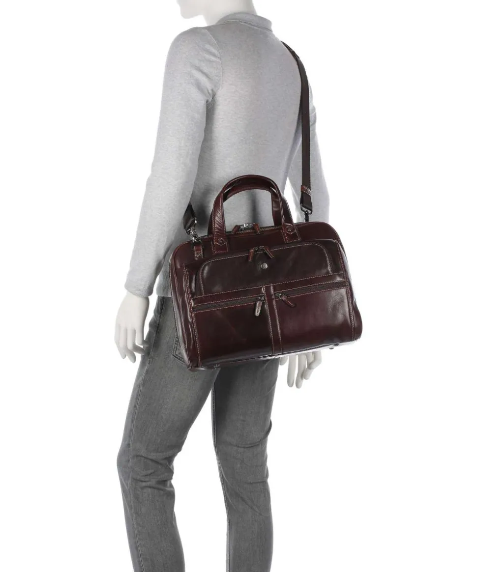 Montana Aktentasche 15″ fein genarbtes Rindsleder mahagoni