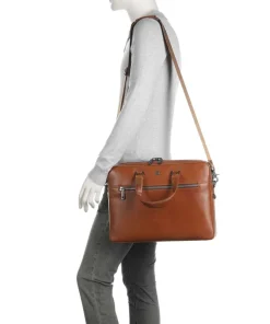 Montana Aktentasche 15″ fein genarbtes Rindsleder braun