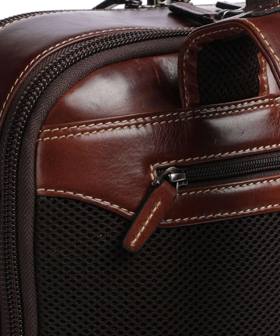 Montana Rucksack 15″ fein genarbtes Rindsleder dunkelbraun